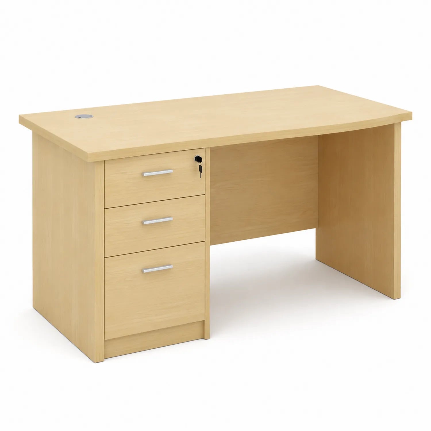 Bureau en Bois avec Tiroirs et Serrure 140x60x75 cm