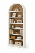 Bibliothèque en bois et panneaux de particules avec 5 étagères