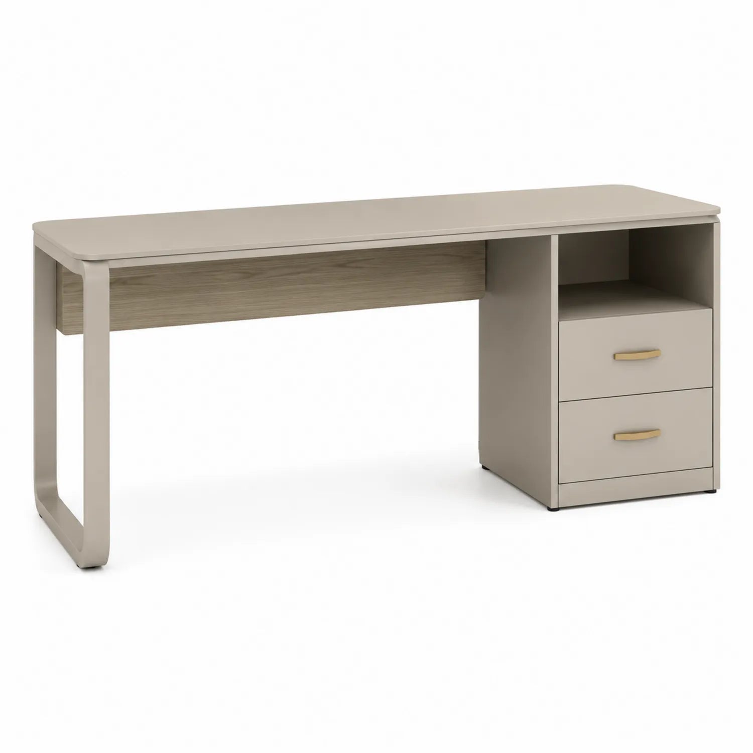 Bureau rectangulaire MDF et métal avec tiroirs 140cm