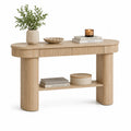 Table Console en Bois avec Étagère