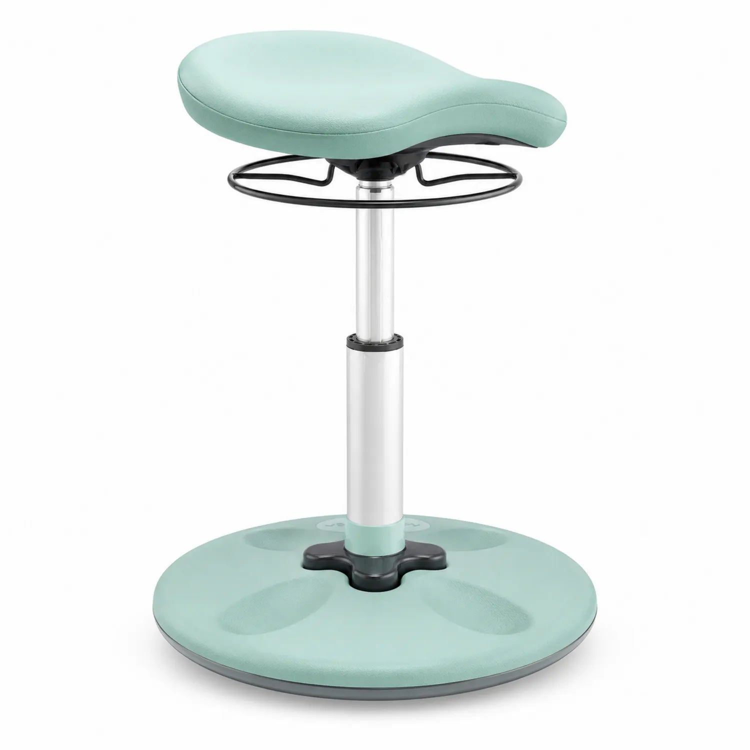 Tabouret Réglable en Hauteur avec Assise en PU Vert
