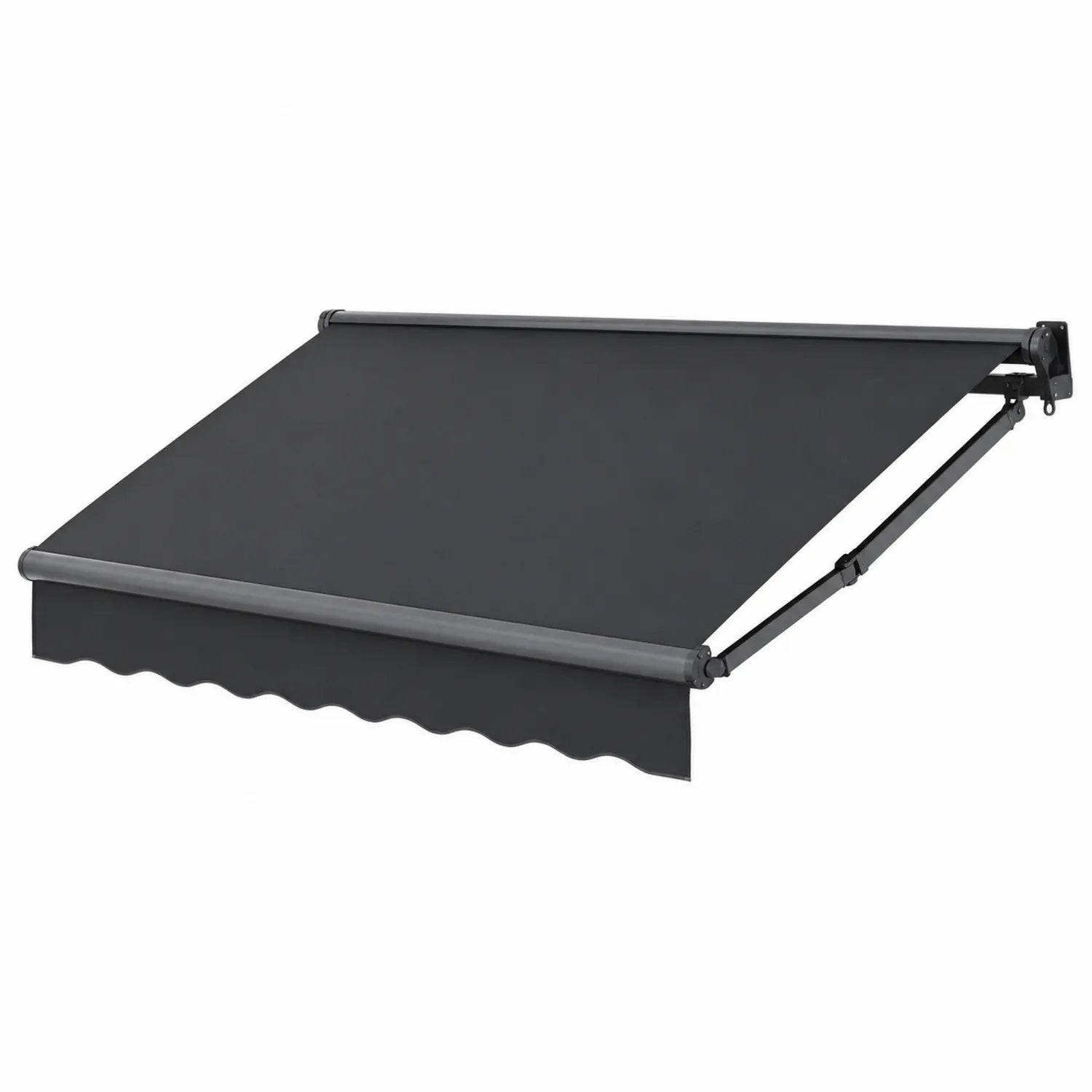 Auvent rétractable en aluminium et polyester 300x250 cm Gris