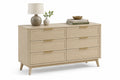Commode en chêne clair 6 tiroirs