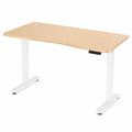 Bureau ajustable en hauteur en bois et métal blanc 140x70 cm
