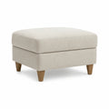 Repose-pieds en tissu avec pieds en bois 60x60x45 cm