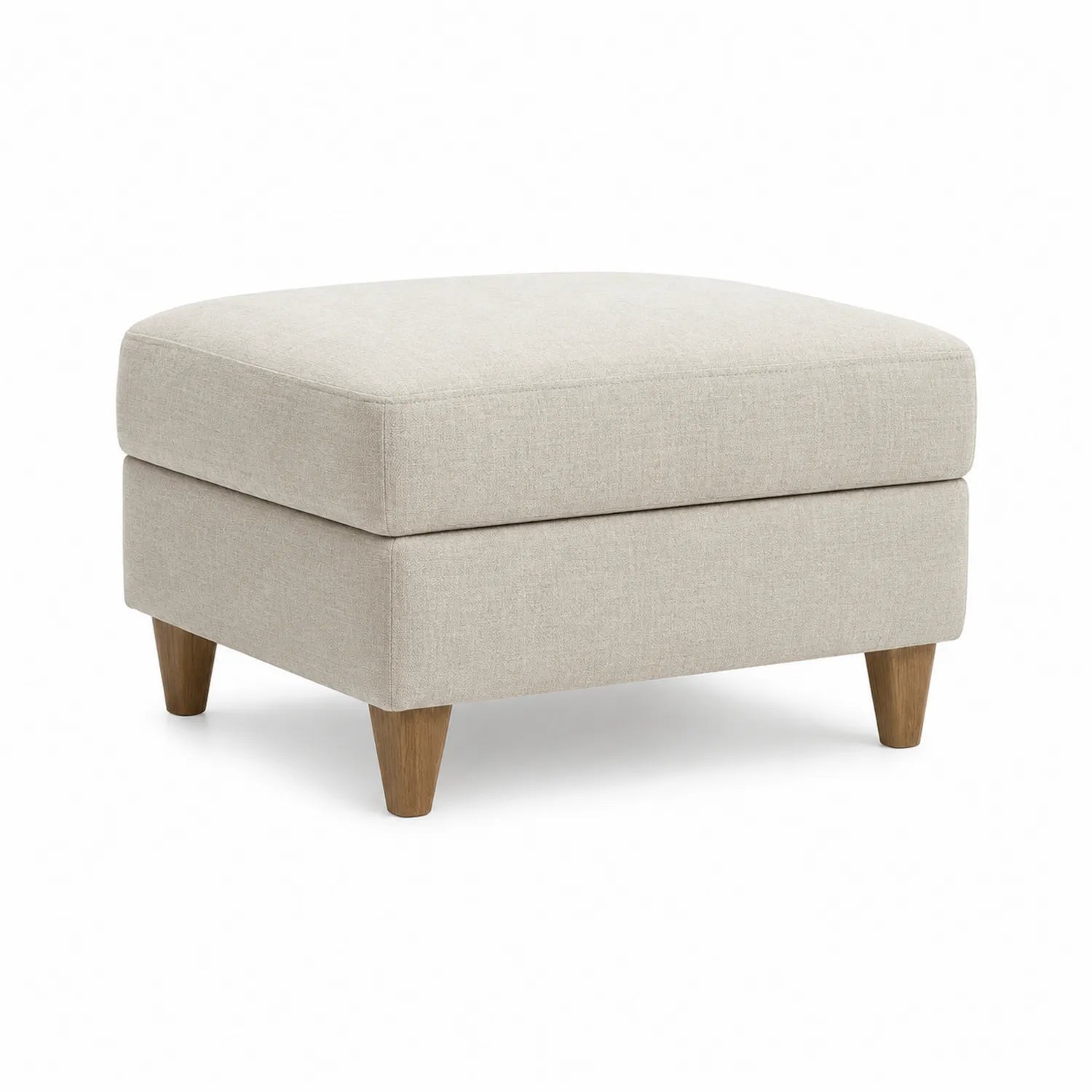 Repose-pieds en tissu avec pieds en bois 60x60x45 cm