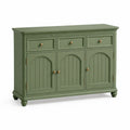 Buffet en Bois avec Tiroirs et Portes Vert 100x35x85 cm