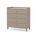Commode en bois à 4 tiroirs marron clair
