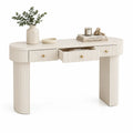 Console en bois MDF avec tiroirs Crème