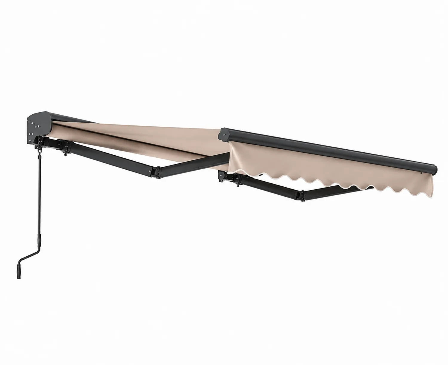 Auvent rétractable en polyester et aluminium Beige 3x2.5m