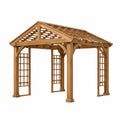 Pavillon en bois massif brun