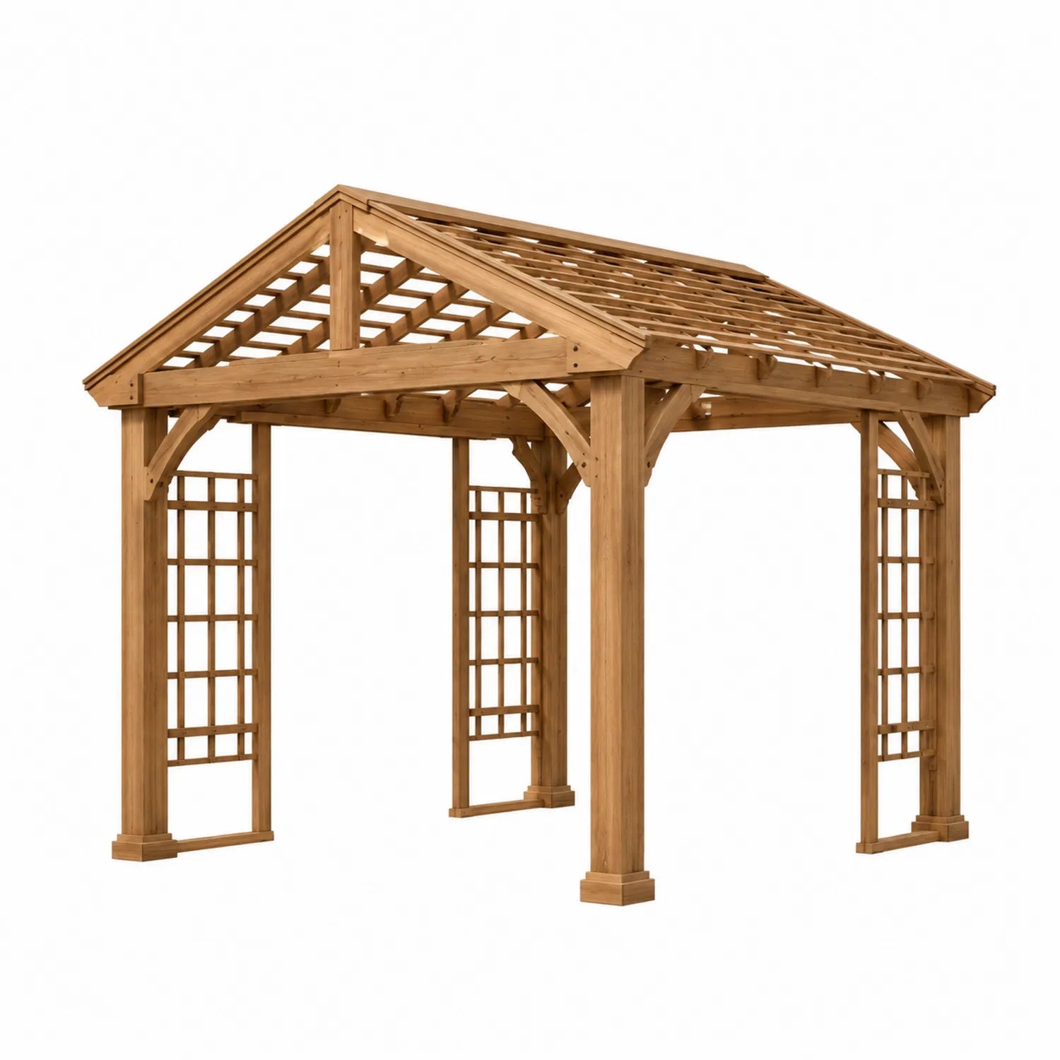 Pavillon en bois massif brun