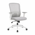 Chaise de bureau en maille grise et plastique réglable