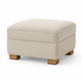 Repose-pieds en tissu avec pieds en bois 50x40x40cm