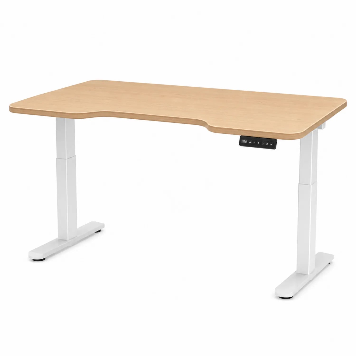 Bureau réglable en hauteur en bois et métal 140x70 cm