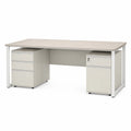 Bureau en mélamine avec tiroirs et cadre en acier 180x75x70 cm
