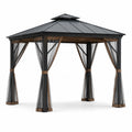 Pavillon de jardin en Aluminium et Acier Inoxydable 350x350x270 cm