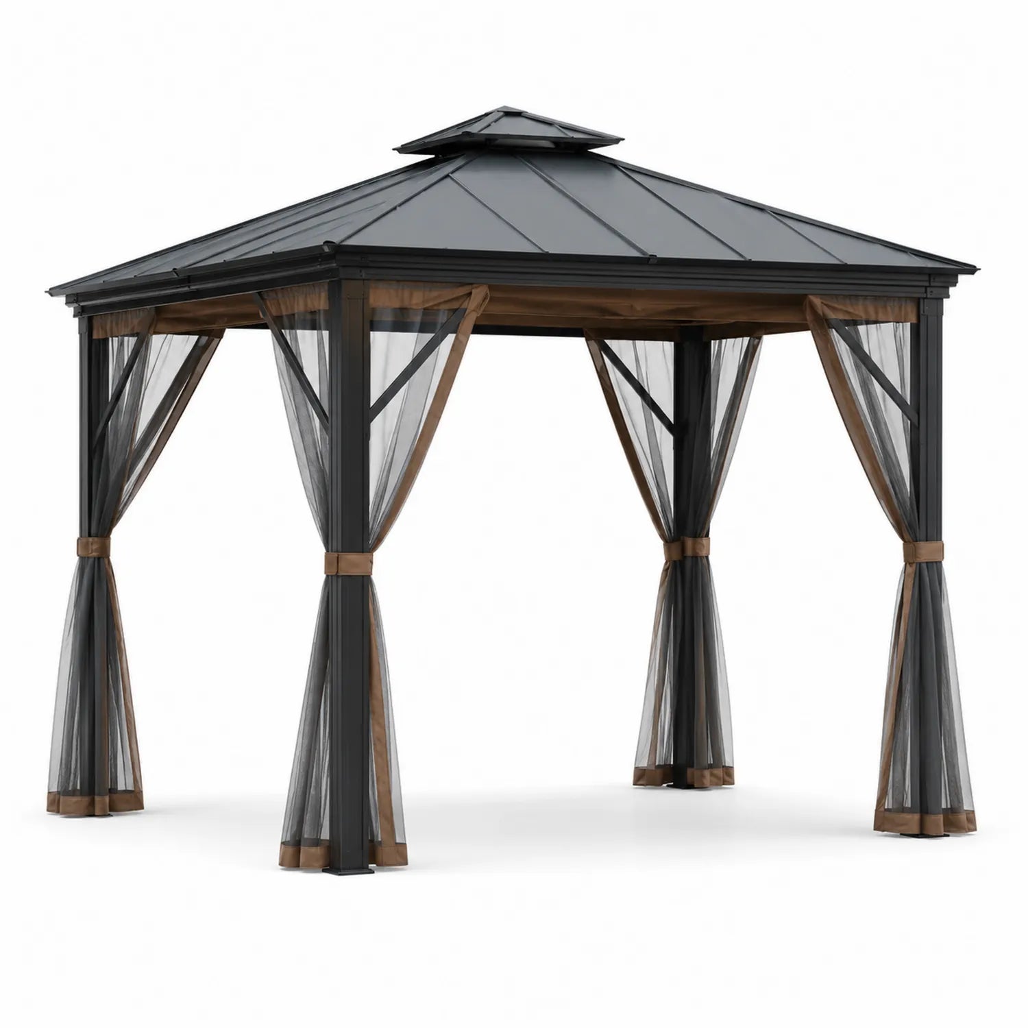 Pavillon de jardin en Aluminium et Acier Inoxydable 350x350x270 cm