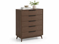 Commode en bois 5 tiroirs marron