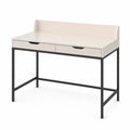 Bureau rectangulaire en bois aggloméré avec pieds en métal noir 120x60x75 cm