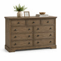 Commode en bois 10 tiroirs Marron