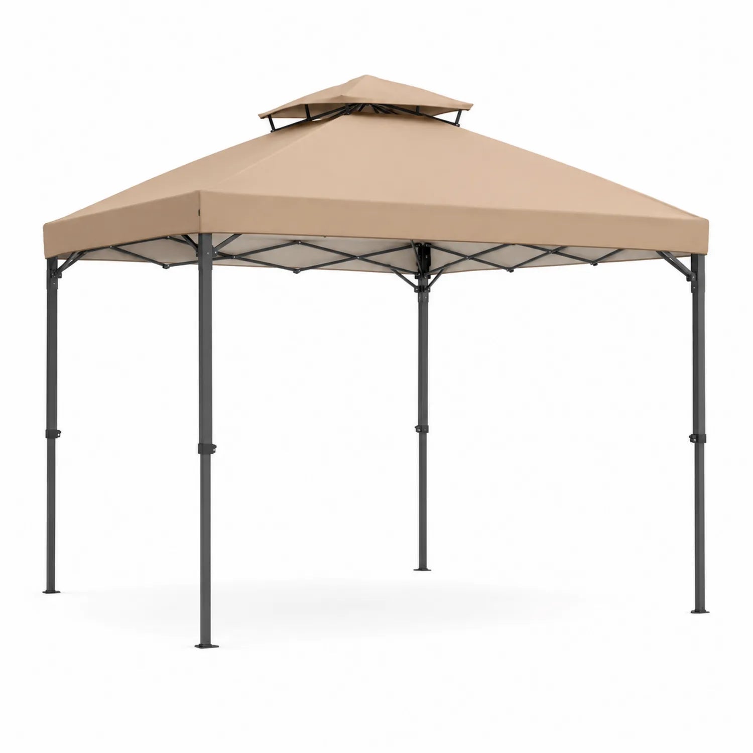 Tonnelle pavillon extérieur aluminium beige 3x3 m