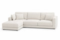 Canapé d'angle en tissu beige 280x180x85 cm