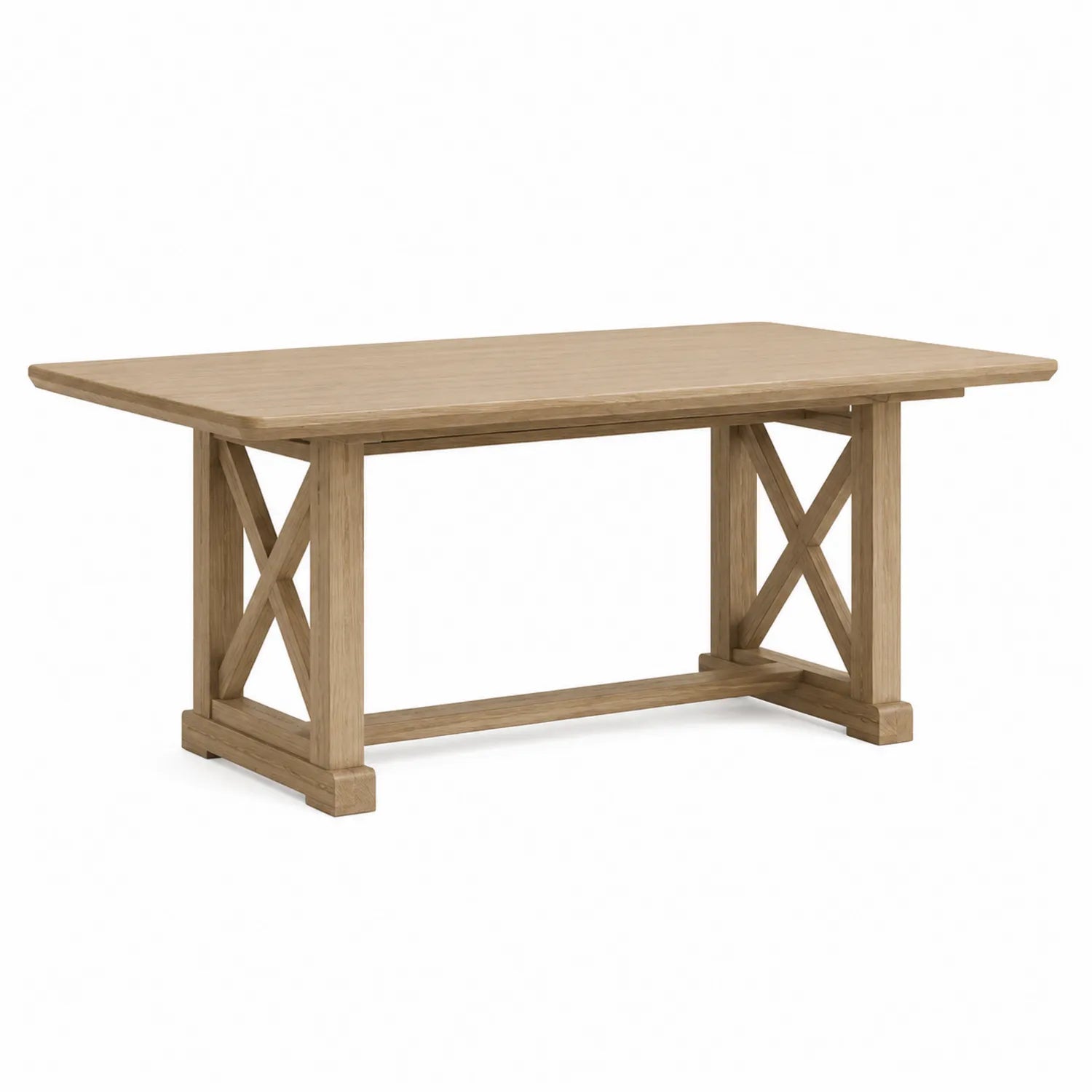 Table rectangulaire en chêne massif Naturel 200x100x75 cm