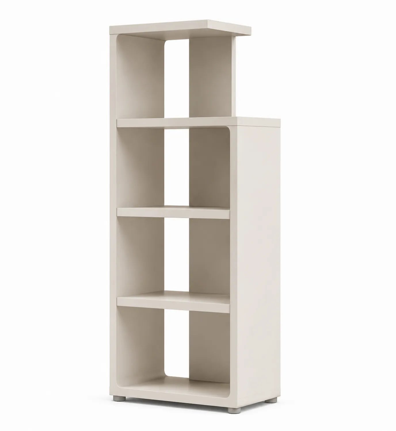 Étagère en bois MDF beige avec 4 niveaux