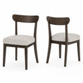 Set de 2 chaises en bois et tissu