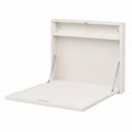 Bureau mural pliable en bois MDF blanc 74x60 cm