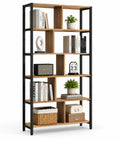Bibliothèque en bois et métal 5 étagères