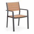 Chaise d'extérieur en aluminium et bois hauteur 85 cm