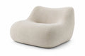 Fauteuil en tissu polyester beige 100x90x70 cm