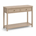 Console en bois avec deux tiroirs 120x30x80 cm
