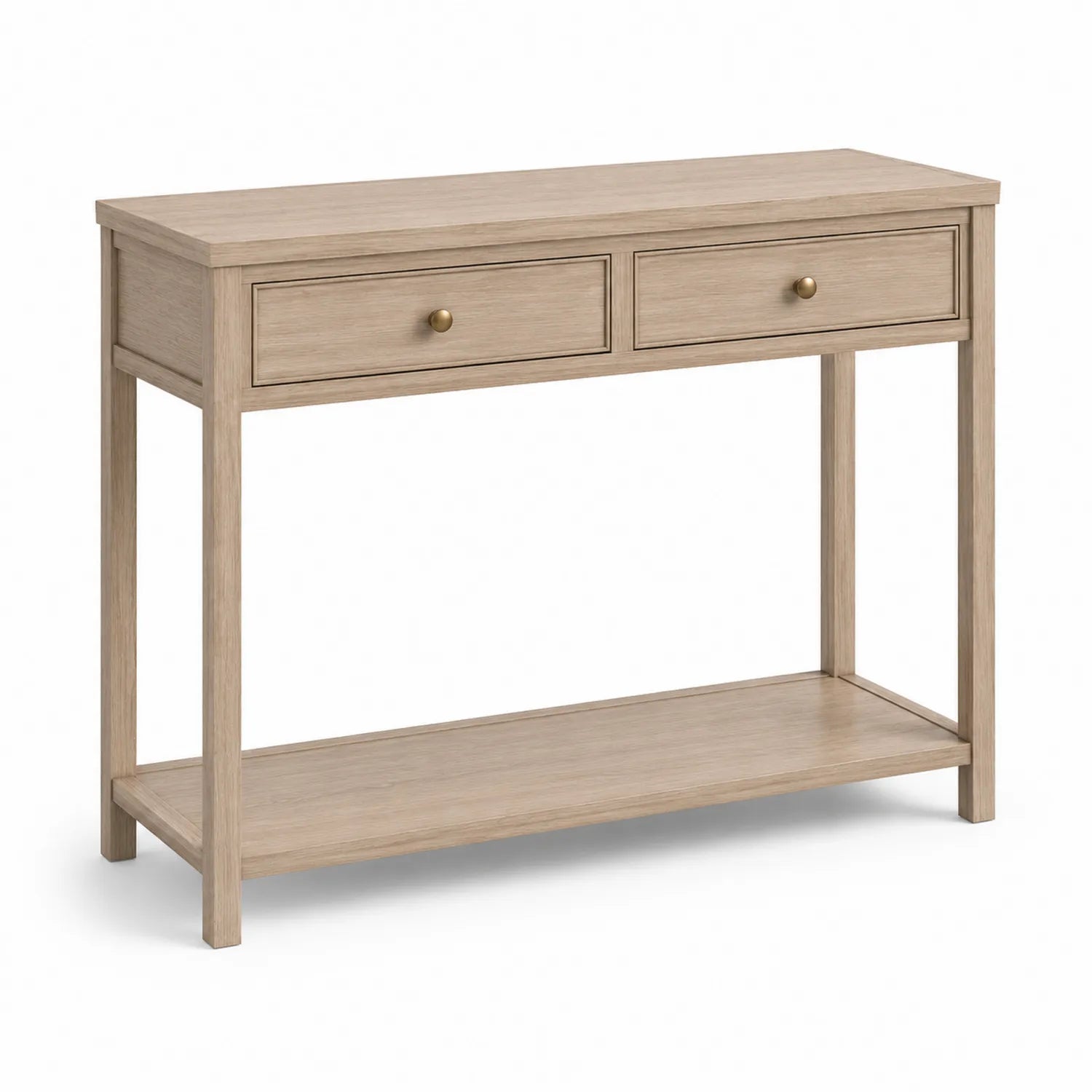Console en bois avec deux tiroirs 120x30x80 cm