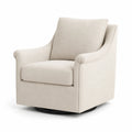 Fauteuil pivotant en tissu beige 80x85x90 cm