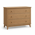 Commode en Bois 3 Tiroirs Chêne 100x45x80cm